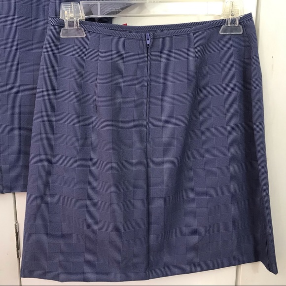 2 pc Suit Set Short Sleeve Zip Blazer and Skirt Business Purple - Picture 8 of 8